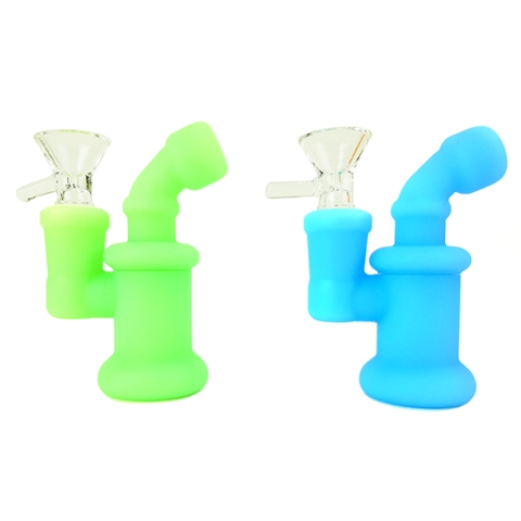 4'' Silicone Water PIPE Glow in the Dark